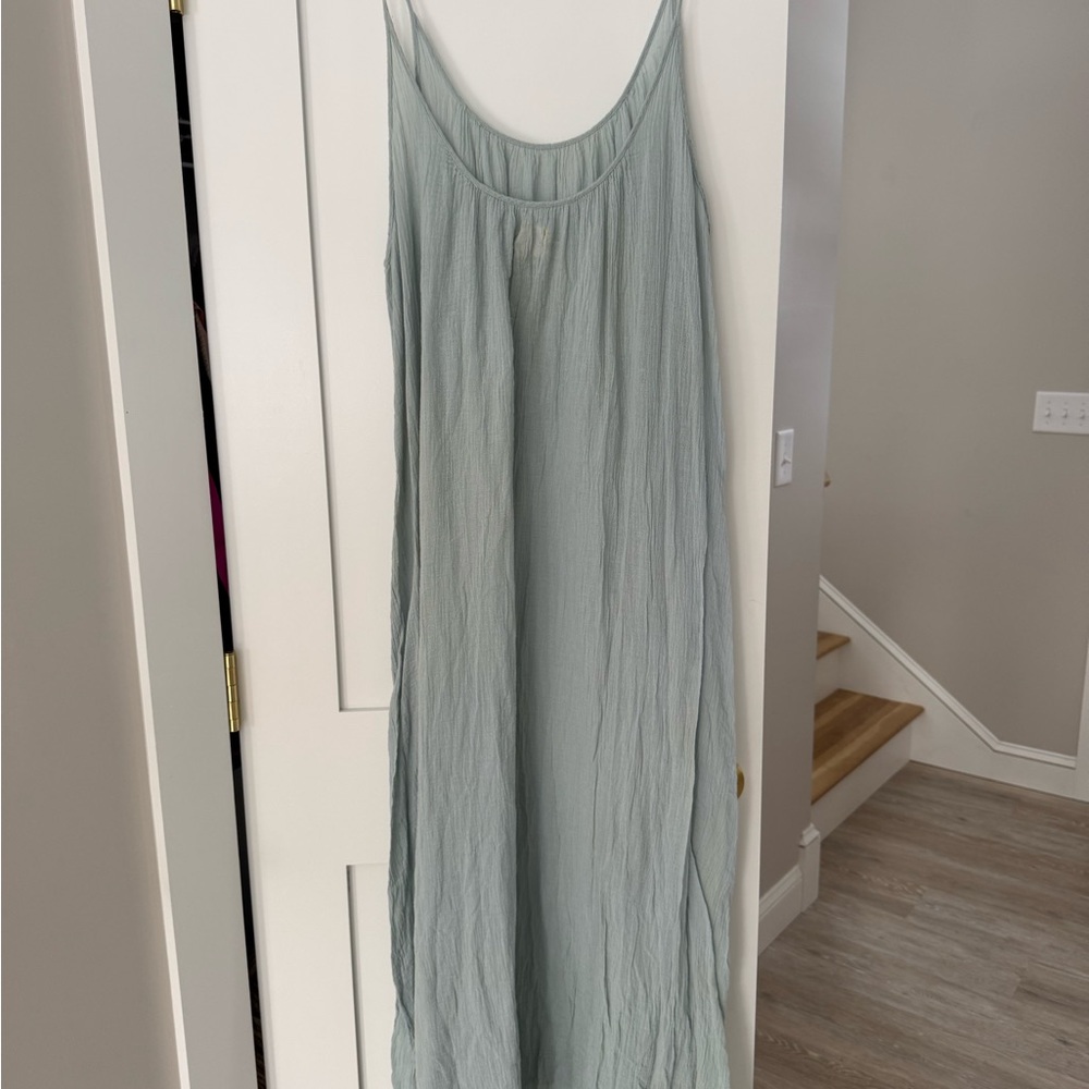 9Seed Tulum Maxi Dress 100% Cotton Pale Blue - Picture 7 of 7
